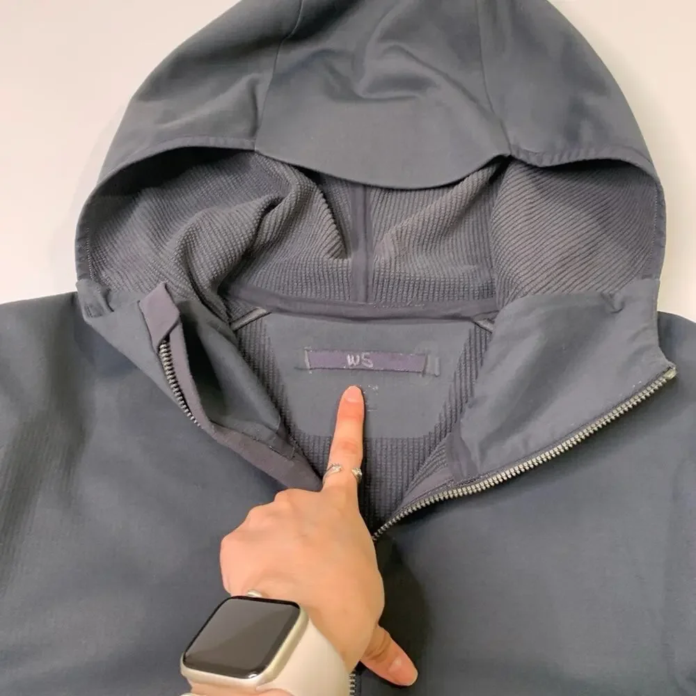 Lululemon Jacket Men L Large Gotham Gray Fleece Back Soft Shell Outdoor Training